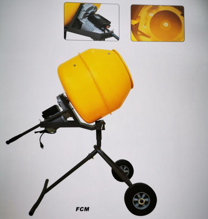 máquina de mistura do cimento de 160L Mini Concrete Mixer Machine Yellow 0