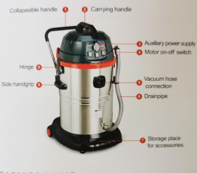 Líquido de limpeza da poeira do vácuo da máquina 1200W do aspirador de p30 do ISO para o uso industrial 0