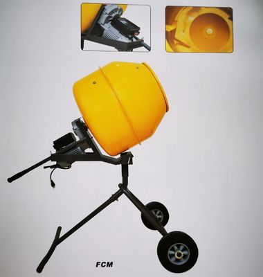 máquina de mistura do cimento de 160L Mini Concrete Mixer Machine Yellow